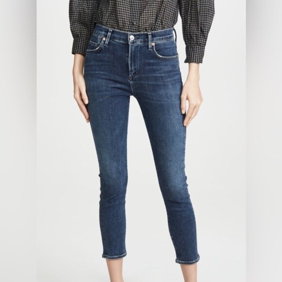 Citizens of Humanity Rocket Crop Mid-Rise Skinny Jeans Blue Size 27 - Picture 1 of 9
